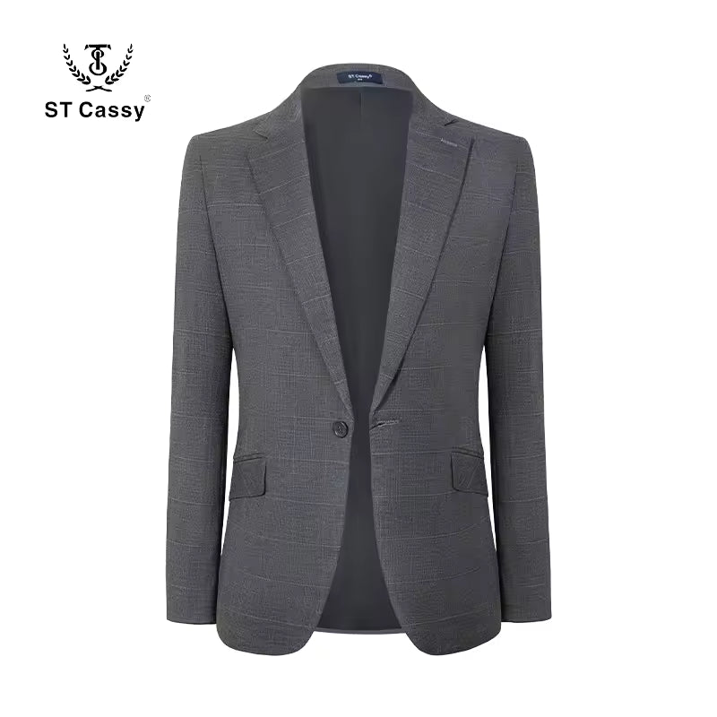 ST Cassy High-end Brand Formal Business Lapel Formal Blazer Slim Fit Leisure Suit jacket