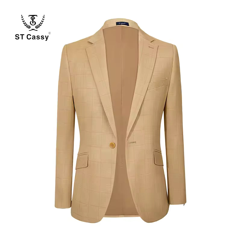ST Cassy High-end Brand Formal Business Lapel Formal Blazer Slim Fit Leisure Suit jacket