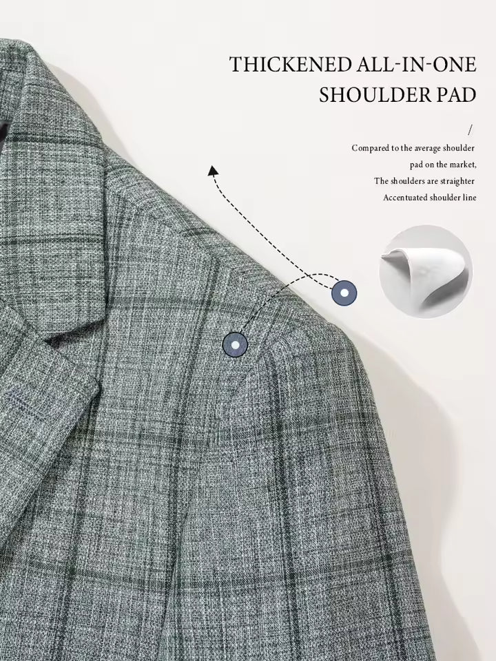 ST Cassy High Quality Plaid suit Fashionable and Casual Jacket Coat Slim Fit Leisure elegant Men's jackets