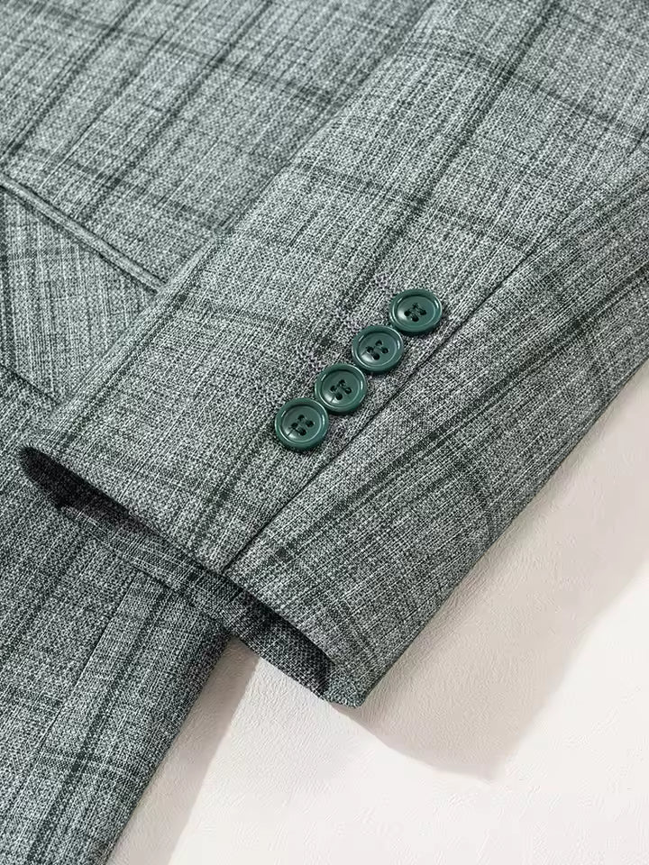 ST Cassy High Quality Plaid suit Fashionable and Casual Jacket Coat Slim Fit Leisure elegant Men's jackets