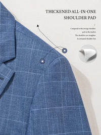 ST Cassy High Quality Men's Suit Lapel Formal Blazer Male Groom Wedding Blazers Plaid suit