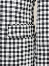 ST Cassy Fashionable Plaid suit High-end Brand Business Slim Fit Casual Party Dress Male Groom Wedding Blazers Double Breasted