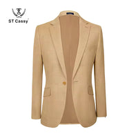ST Cassy High-end Brand Formal Business Lapel Formal Blazer Slim Fit Leisure Suit jacket