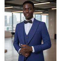 ST Cassy new 2 buttons on suit blue modern design mens office wear blazer coustime homme luxe Bead edge craftsmanship