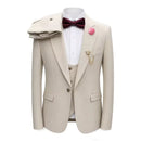 ST Cassy 3-piece elegant casual suit set for men, slim-fitting business professional formal wear, groom's dress suit jacket