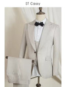 ST Cassy high quality luxury men's suit Slim-Fit Men's wedding dresses coat Classic for wedding full men's suit business office