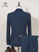 ST Cassy High-end Brand Formal Business Men's Suits Single Breasted Solid Color Slim Fit Suit wedding three-piece