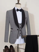 ST Cassy Elegant Men's Suit Groom Wedding Tuxedo Slim Fit Blazer for Party Prom Night