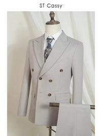 ST Cassy light brown Elegant Man Suit 2 Pcs Set Modern Wedding Party Suits for Men Stylish high quality Business office suit