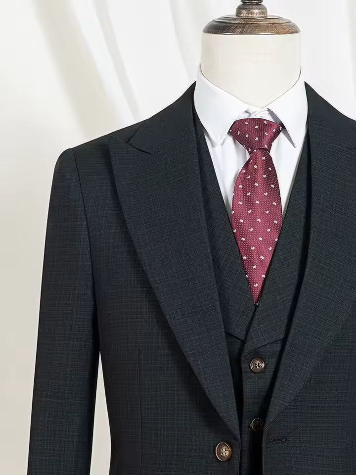 ST Cassy luxury man suits dark green jacket for men Classic men's suit wedding dresses Slim-Fit full men's suit business office