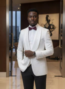 ST Cassy white Male Groom Wedding shawl collar Blazers figure Party Dress Tuxedo Prom Suit Fashion Slim Fit (jacket+Vest+Pants）