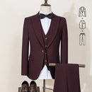 ST Cassy High Quality Men's Suit Slim Fit Male Groom Wedding Blazers Party Dress  Suit Business Office three-piece