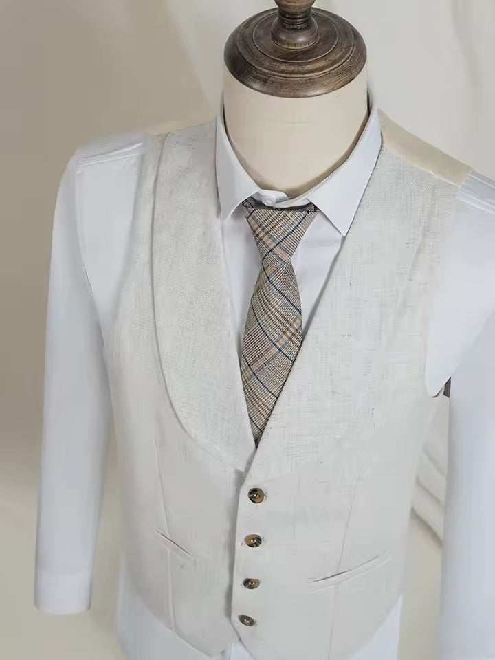 ST Cassy high quality luxury men's suit elegant suits for men leisure beige luxury man jacket Slim-Fit full men's suit business office