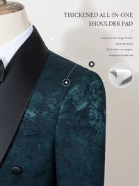 ST cassy luxury shawl collar 2-piece suit set men's high-end business casual suit groom's wedding dress Jacquard pattern