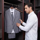 ST Cassy High Quality Men's Suit Slim Fit Solid Color Suit Formal Business Office Single Breasted Coat Pants 2 Pieces Set