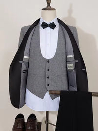 ST Cassy Elegant Men's Suit Groom Wedding Tuxedo Slim Fit Blazer for Party Prom Night