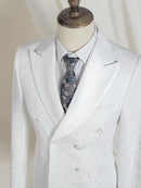 ST Cassy high quality luxury men's suit 2 piece set white luxury man jacket Wear 2 piece set Classic men's suit for wedding