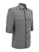 ST Cassy Short Sleeve man suits Safari 2 Piece set Jacket +Pants Business Outwear Costum leisure Summer thin version High quality