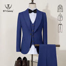 ST Cassy new 2 buttons on suit blue modern design mens office wear blazer coustime homme luxe Bead edge craftsmanship