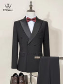 ST Cassy High Quality Wedding Groom Dress Men's evening gown Slim Fit Leisure suit Blazers Elegant man suit