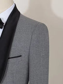 ST Cassy Elegant Men's Suit Groom Wedding Tuxedo Slim Fit Blazer for Party Prom Night