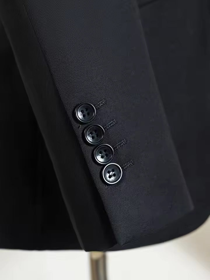 ST Cassy 2 piece set Classic men's suit Classic Slim-Fit 2-Button Design for Formal Occasions business office luxury man jacket