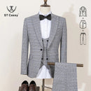 ST Cassy High Quality Plaid suit Formal Business Office Men's Suits Fashionable and Casual evening gown