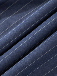ST Cassy Men Striped suit Double Breasted High-end Brand Formal Business Slim Fit Coat Pants 2 Pieces Set Fashionable and Casual