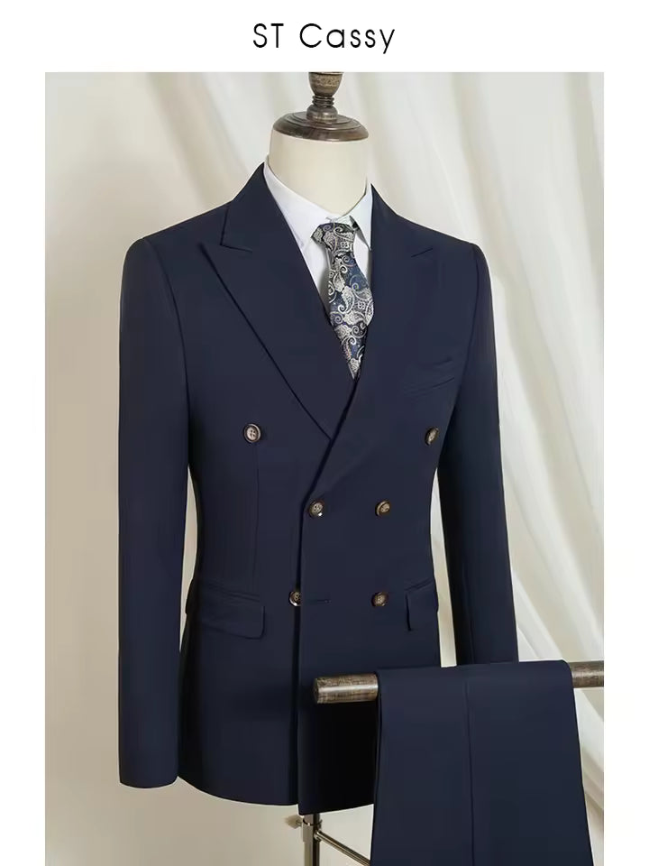 ST Cassy light brown Elegant Man Suit 2 Pcs Set Modern Wedding Party Suits for Men Stylish high quality Business office suit