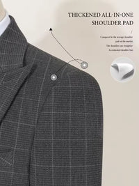 ST Cassy High Quality Men's Plaid suit Slim Fit Male Groom Wedding Blazers evening gown（jacket+Vest+Pants）