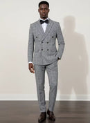 ST Cassy 2-piece set of jackets and pants Elegant suits for men double-breasted Plaid suit Formal Business Office Men's Suits