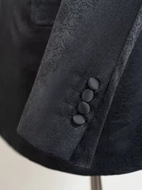 ST Cassy Luxury and fashionable men's suit Rhinestone Collar Shawl Lapel black Wedding Suit 2 Piece Set Groom Tuxedo Banquet