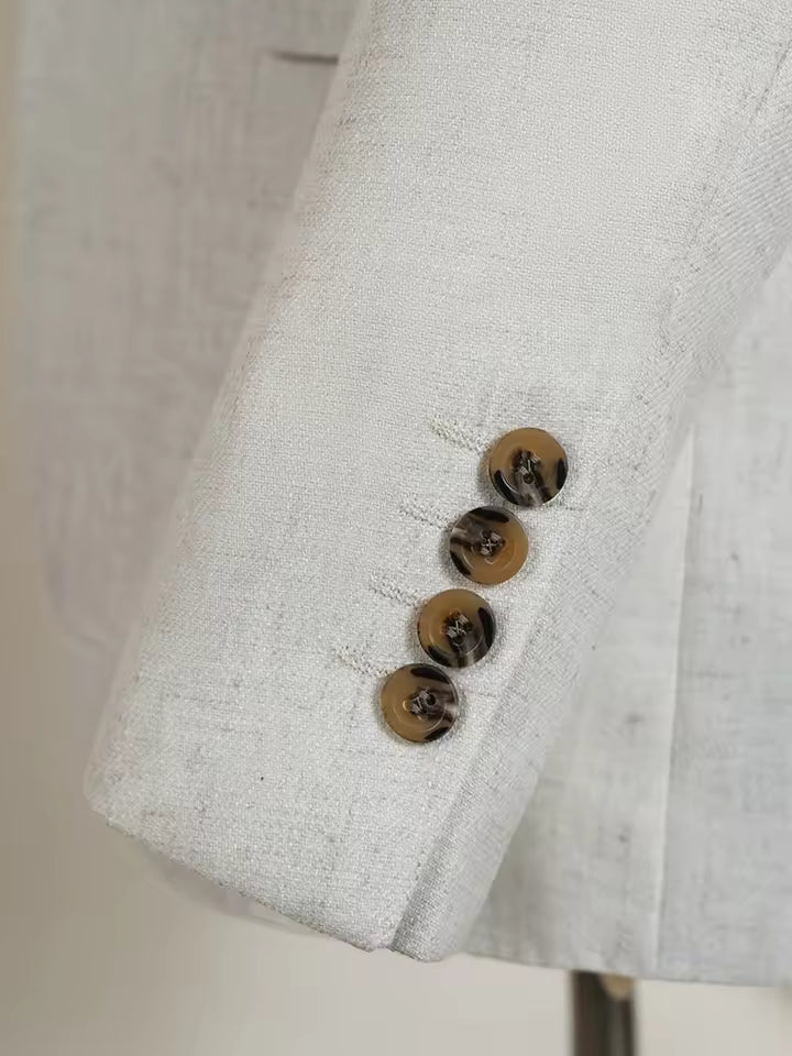 ST Cassy high quality luxury men's suit elegant suits for men leisure beige luxury man jacket Slim-Fit full men's suit business office