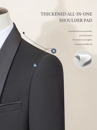 ST Cassy Wedding Groom Dress Men's suit black collar formal dress wedding three-piece suit orthodox suit vest pants