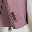 ST Cassy 2026 New pink Men's Suit 2-Piece Set jacket+pants Double breasted Slim Fit Business Casual Formal Wear Wedding/Interview Ready
