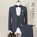 ST Cassy High Quality Men's Suit Slim Fit Male Groom Wedding Blazers Party Dress  Suit Business Office three-piece