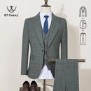 ST Cassy High Quality Plaid suit Formal Business Office Men's Suits Fashionable and Casual evening gown