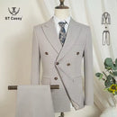 ST Cassy light brown Elegant Man Suit 2 Pcs Set Modern Wedding Party Suits for Men Stylish high quality Business office suit