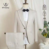 ST Cassy high quality luxury men's suit Slim-Fit Men's wedding dresses coat Classic for wedding full men's suit business office