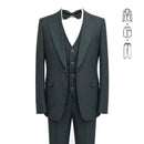 ST Cassy High quality luxury 3 piece set elegant men suits dark green Slim Fit Male Groom Wedding Blazers Party Dress Business Office