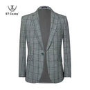 ST Cassy High Quality Plaid suit Fashionable and Casual Jacket Coat Slim Fit Leisure elegant Men's jackets