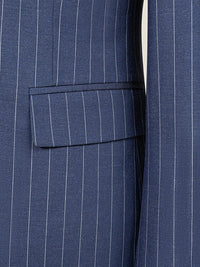 ST Cassy Men Striped suit Double Breasted High-end Brand Formal Business Slim Fit Coat Pants 2 Pieces Set Fashionable and Casual
