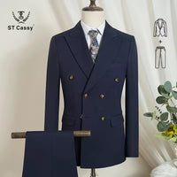 ST Cassy light brown Elegant Man Suit 2 Pcs Set Modern Wedding Party Suits for Men Stylish high quality Business office suit