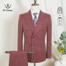 ST cassy gray 2 Pcs set（Jacket+pants）Men's Suit Stripe Double Breasted Wedding Groom costume leisure office Business Suit 2 sold byST Cassy Official St... (4.9 | 1,000+ sold ) 2 sold