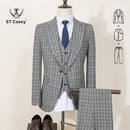 ST Cassy High Quality Plaid suit Formal Business Office Men's Suits Fashionable and Casual evening gown