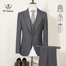 ST Cassy High Quality Men's Suit Summer thin Green  Slim Fit Formal Business Office Men's Suits（jacket+Vest+Pants）