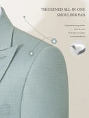 ST Cassy High Quality Men's Suit Summer thin Green  Slim Fit Formal Business Office Men's Suits（jacket+Vest+Pants）