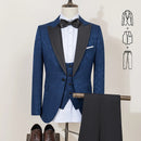 ST Cassy High Quality Retro carving Party Dress Slim Fit Tuxedo Prom Suit Fashion black Male Groom Wedding three-piece
