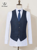 ST Cassy High Quality Plaid suit Formal Business Office Men's Suits Fashionable and Casual evening gown