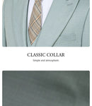 ST Cassy High Quality Men's Suit Summer thin Green  Slim Fit Formal Business Office Men's Suits（jacket+Vest+Pants）